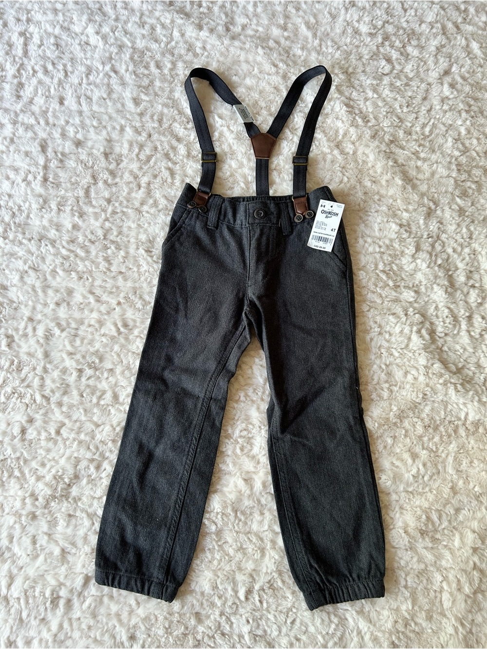 Carter's Black Kids' Pants with Adjustable Suspenders